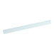 A white rectangular plastic shelf tag holder.