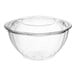 A clear plastic bowl with a lid.