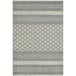 An Abani Cabo Collection cream and gray area rug with a geometric pattern.