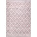 A cream Abani Parker area rug with a modern trellis pattern.