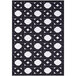 An Abani Parker Collection cream and black geometric area rug.