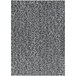 A white rectangular runner rug with black Herringbone lines.