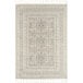 An Abani Layla Collection beige and brown area rug with a light grey and white pattern.