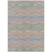 A close up of a Couristan multi-colored striped runner rug.