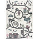 A 4' x 6' multicolor Abani Play Collection area rug with a map of a town and trees.