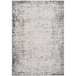 An Abani Atlas Collection green and gray rug with a distressed design.