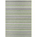 A Couristan Cape Brockton runner rug with green and brown stripes.