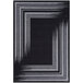 An Abani Parker Collection cream and gray rectangular area rug with a geometric design.