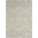 An Abani Layla Collection area rug with a beige and brown geometric pattern.