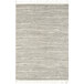 An Abani Layla Collection beige and brown area rug with fringes.