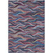 An Abani Parker Collection woven area rug with multicolor woven ropes in different waves.