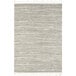 An Abani Layla Collection beige and brown linear area rug with fringes.