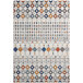 An Abani Casa Collection multicolor Moroccan area rug with geometric patterns.