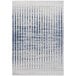 An Abani Atlas Collection area rug with blue and gray vertical lines.