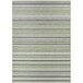 A Couristan Cape Brockton runner rug with green and brown stripes.