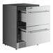 AvaValley Single Temperature Beverage Cooler with two drawers and a silver handle.