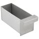 A stainless steel Main Street Equipment grease tray with a handle.