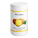 A white container of Perfect Puree Carmelized Pineapple Concentrate with a yellow and white label.