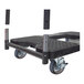 A black Snap-Loc panel cart dolly with wheels and a handle.