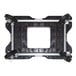 A black Snap-Loc dolly frame with wheels.