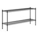 A black wire shelf kit with two shelves.