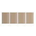 A close-up of a rectangular Lavex particleboard shelf with a tan surface.