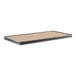 Lavex black particleboard shelves with black metal z-beam frame.