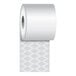 A roll of white Iconex MAXStick receipt paper with a grey pattern.