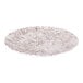 A white melamine plate with a gray marble embossed design.