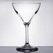 A Libbey Bristol Valley martini glass with a long stem.