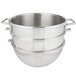 A Hobart stainless steel mixing bowl with handles.