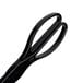A black plastic salad tong with a handle.