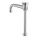 A silver Chicago Faucets gooseneck spout with a long handle.