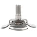 A close-up of a stainless steel Waring butterfly agitator screw with a nut on top.