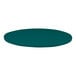 A close-up of a 24" round turquoise table top with a microtexture surface.