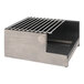 A Cal-Mil gray-washed pine wood box with a metal grate on top.