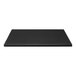 A black rectangular Perfect Tables table top with a smooth surface and gold sparkle on a white background.