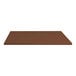 A brown rectangular Perfect Tables teak table top on a white background.