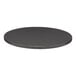 A Perfect Tables 36" round graphite table top with a black finish.