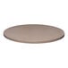 A close-up of a Perfect Tables 36" round concrete table top.