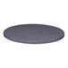 A Perfect Tables 24" Outdoor Round Smooth Blue Sparkle Table Top on a table.