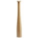 A wooden baseball bat with a wooden handle.