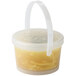 A clear plastic lid for a GET soup container.