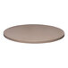 A close-up of a Perfect Tables 48" outdoor round concrete table top.