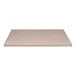 A beige rectangular table top on a white background.
