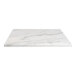 A white marble table top with a gray vein pattern.