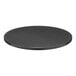 A black circular Perfect Tables hammertone table top.