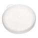 A white plastic lid with a round top.