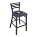 A Holland Bar Stool Houston Astros bar stool with a blue padded seat and logo on the back.