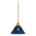 A blue and gold lamp shade with the Houston Astros logo on it.